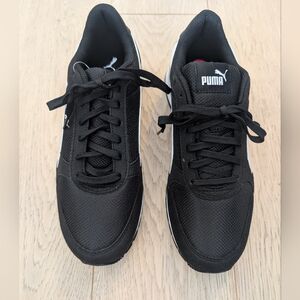PUMA Kid's Black and White Sneakers